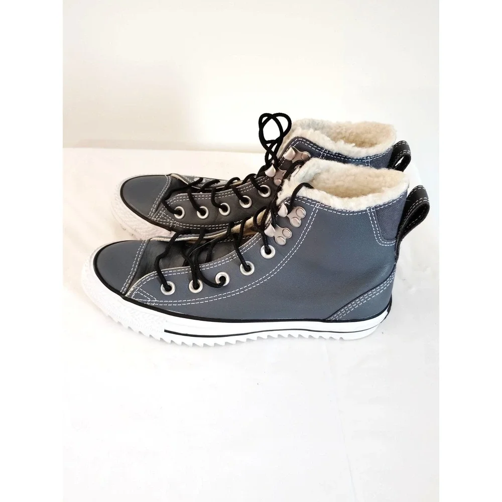 Converse All Star Chuck Taylor City Hiker DENIM BLUE Leather Shearling M 4/WM 6